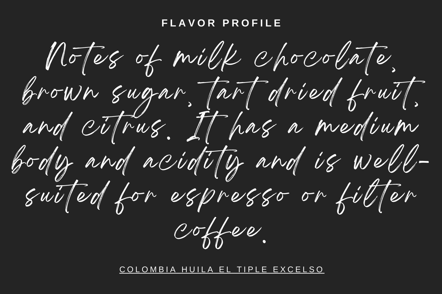Colombia Huila El Tiple Excelso